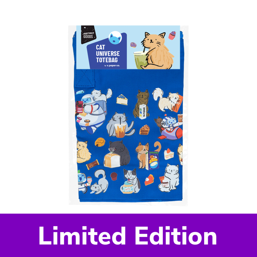Tote Bag Cat Universe Biru - Astro Goods 1pcs