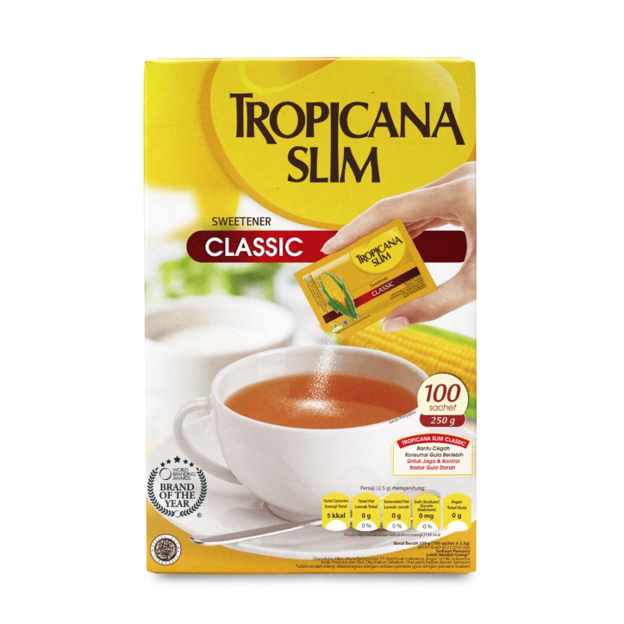 Tropicana Slim Sweetener Classic 2.5gr x 100 Sachet/Gula