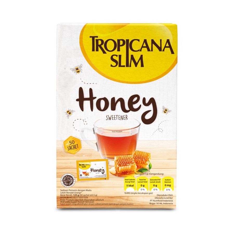 Tropicana Slim Sweetener Honey 2.5gr x 50 Sachet 50sachets