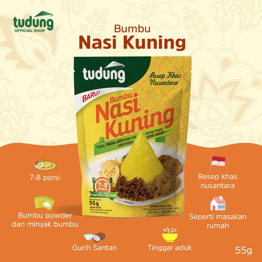 Tudung Bumbu Nasi Kuning 55gram