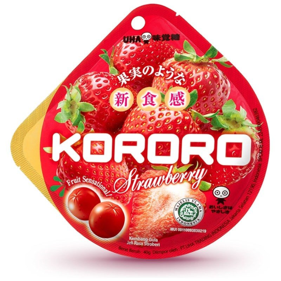 UHA Kororo Strawberry Jelly candy /Permen 40gram