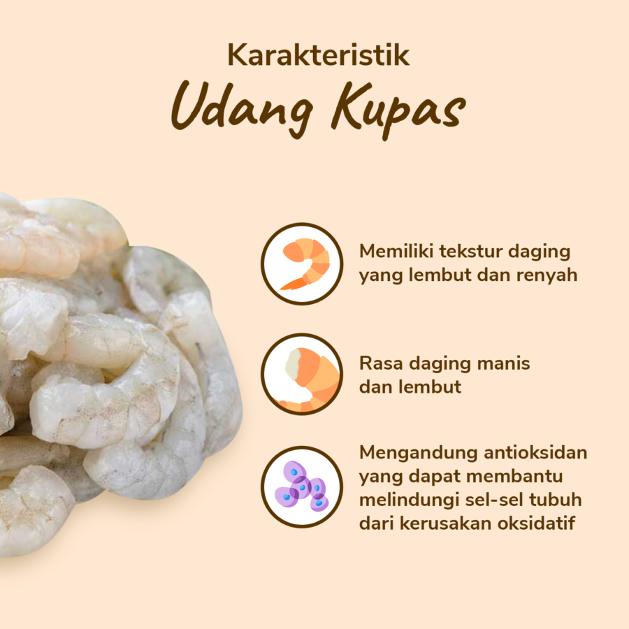 Udang Kupas Vanamei Size L Astro Goods 500gram