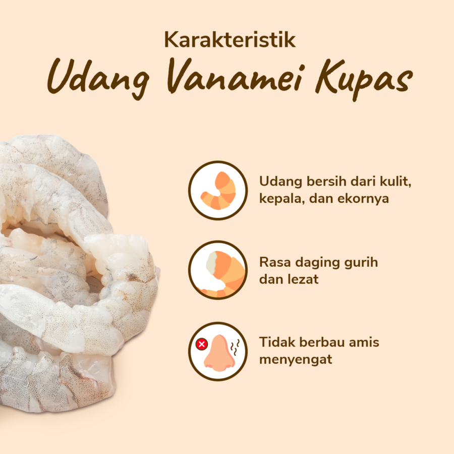 Udang Vanamei Kupas PUD V 60/70 Java Sea x Astro Goods 200gram