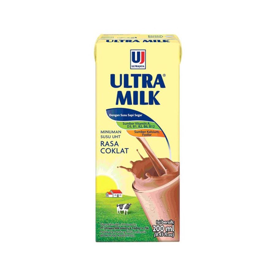 Ultra Milk UHT Chocolate/Susu UHT 200ml 200ml