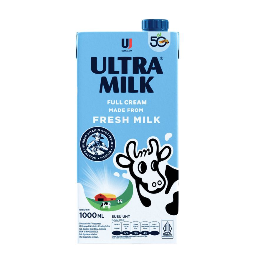 Ultra Milk UHT Full Cream/Susu UHT 1000ml