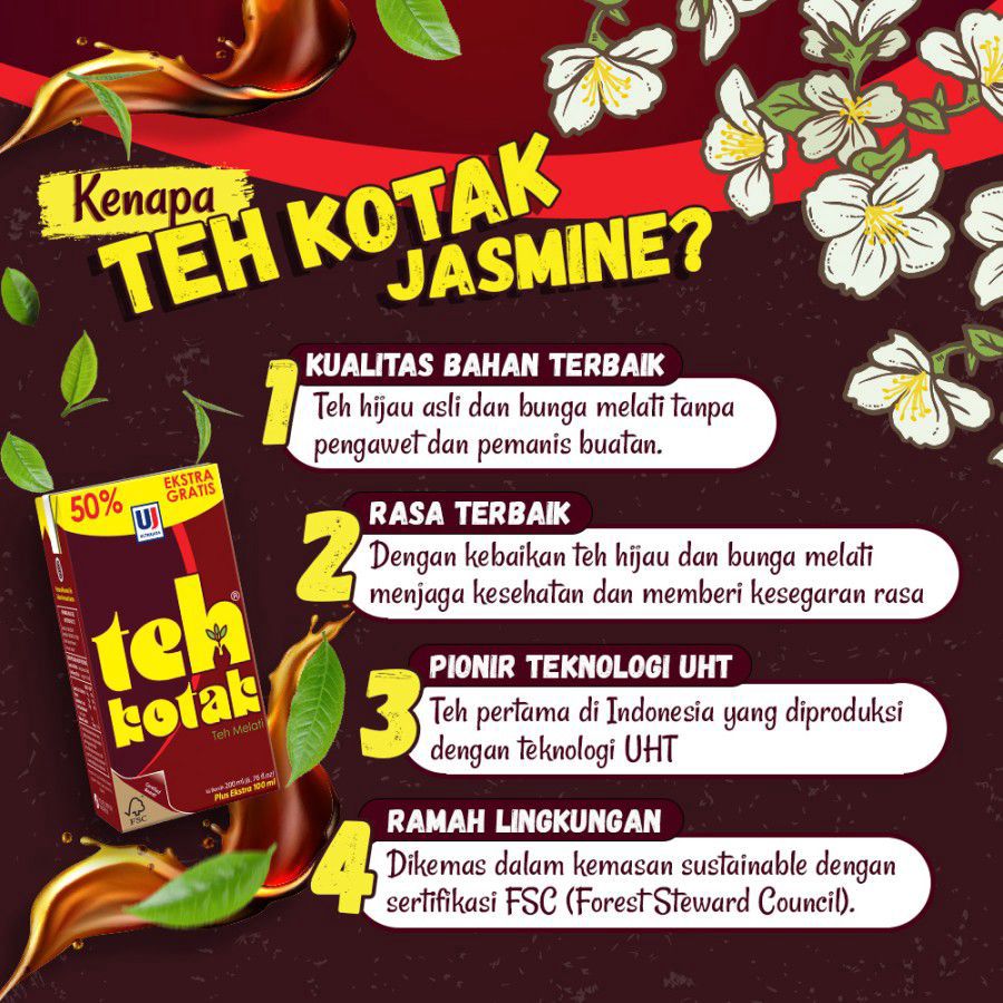 Ultrajaya Teh Kotak Jasmine 300ml