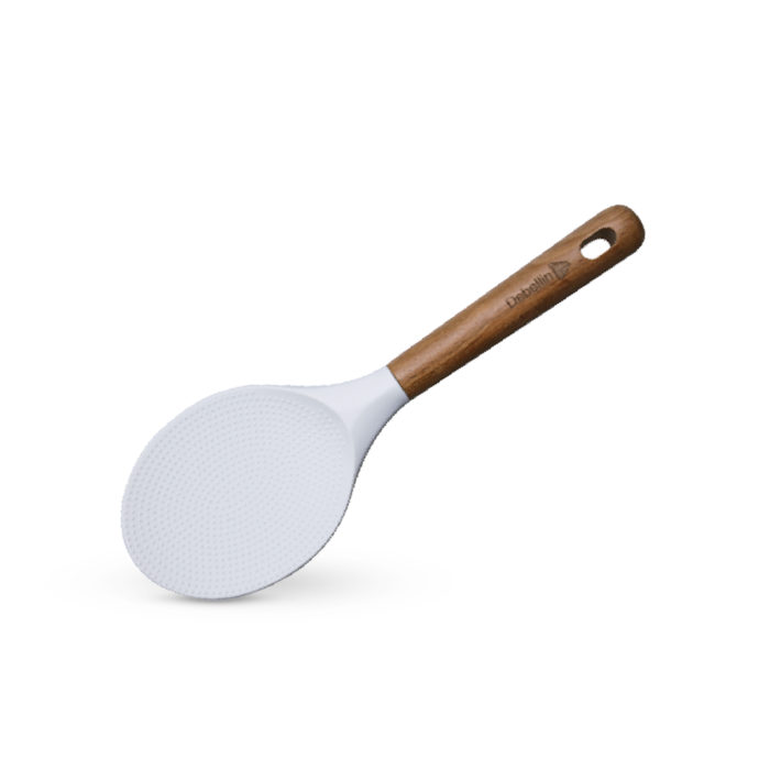 Debellin Spatulla Helfen Rice Turner Wooden Silicon Food Grade Peralatan Masak