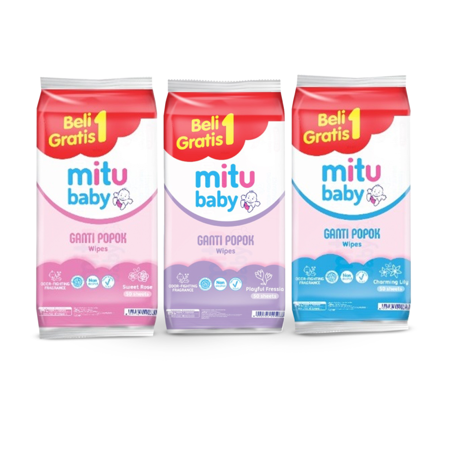 Bundle Mitu Baby Wipes 50's