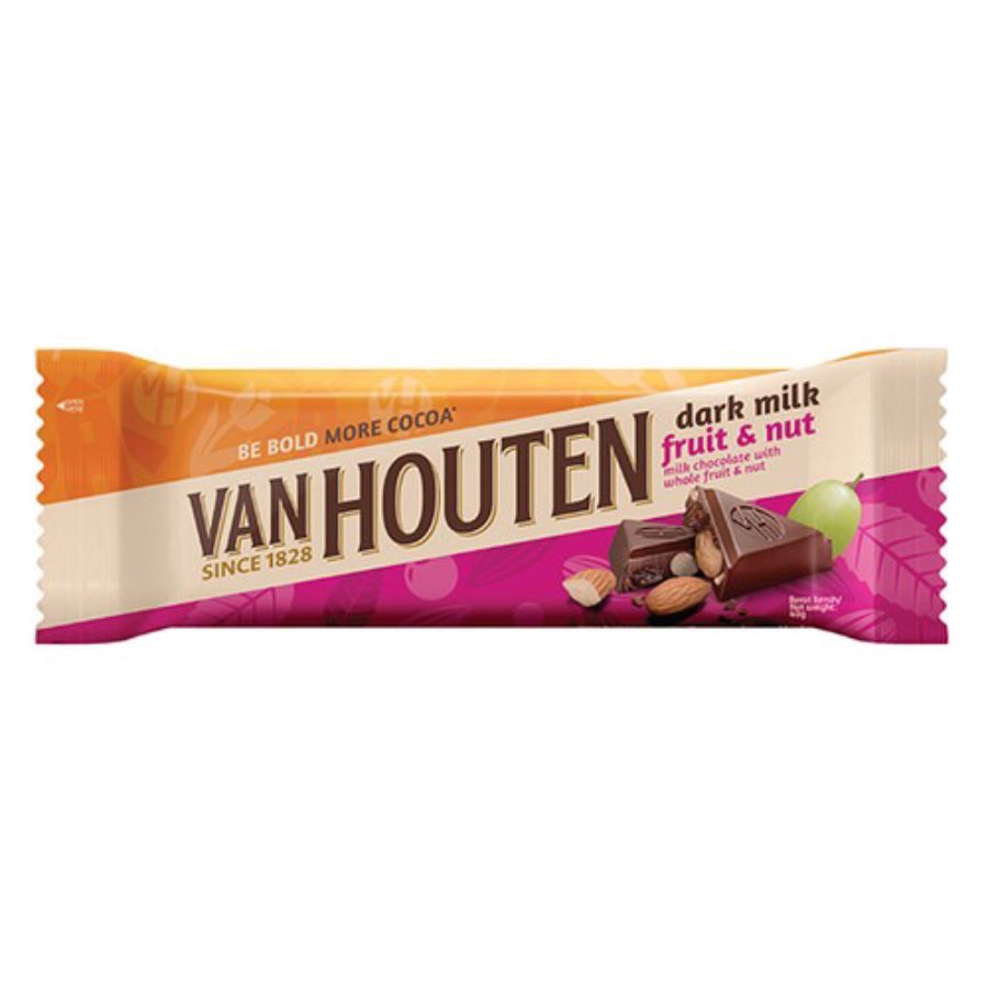 [INVALID] Van Houten Dark Milk Fruit & Nut 40gr