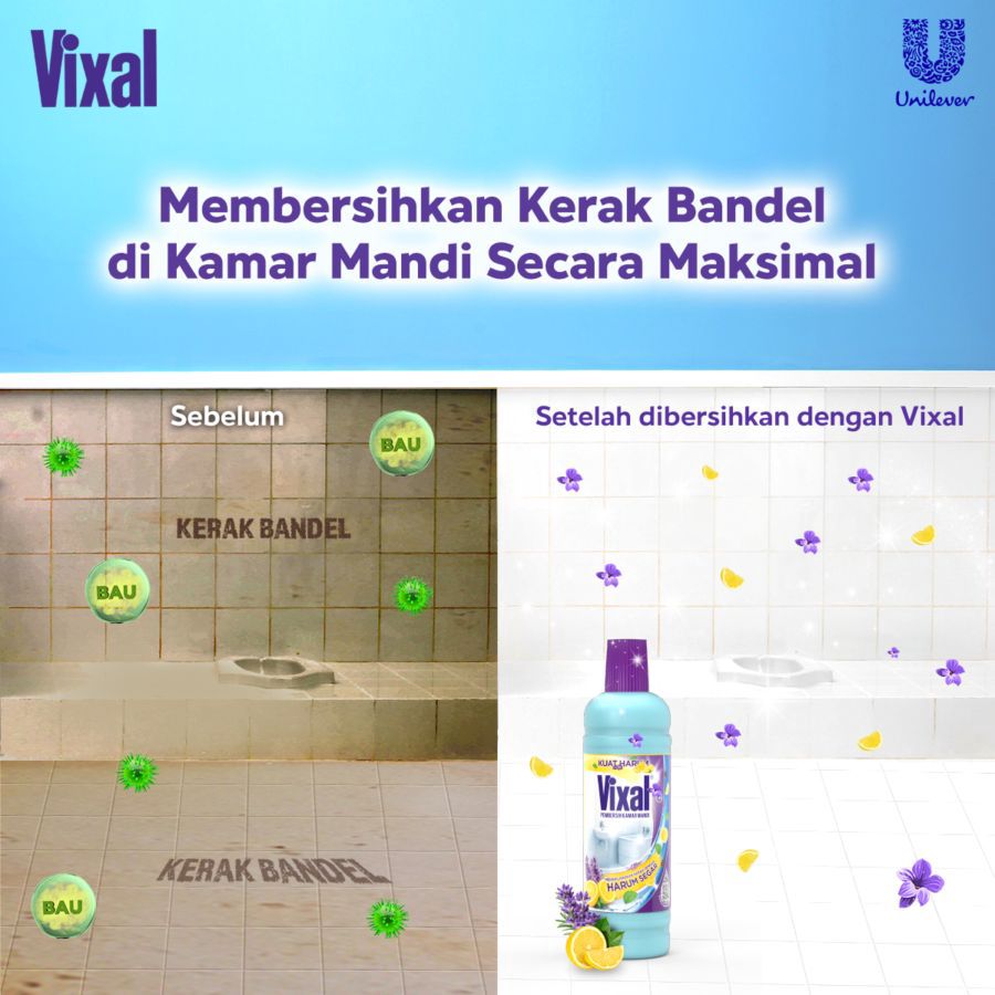 Vixal Pembersih Porselen Kamar Mandi Kuat Harum/Pembersih Kamar Mandi 750ml