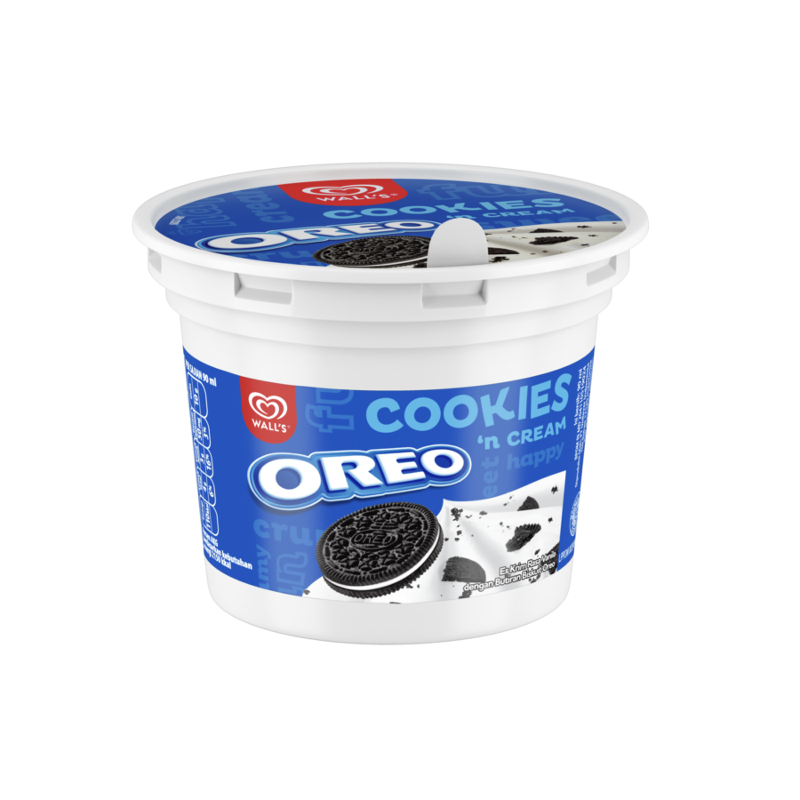 Walls Oreo Cookies & Cream Cup Ice Cream - Es Krim Walls 90ml