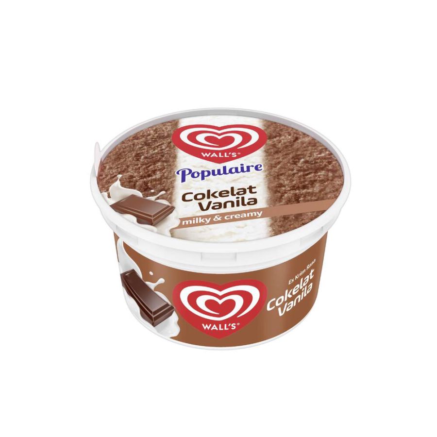 Walls Populaire Chocolate Ice Cream - Es Krim Walls 90ml