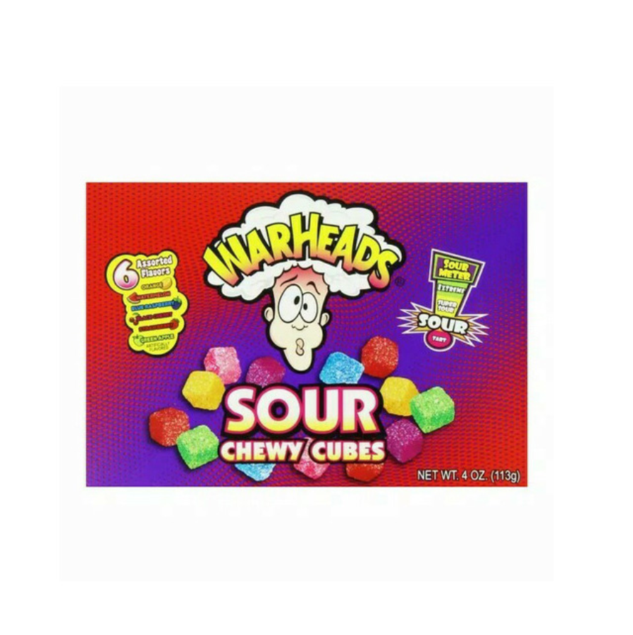 Warheads Sour Chewy Cubes Box 4 Oz/113gr