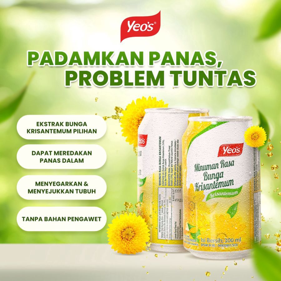 Yeo's Minuman Rasa Bunga Krisantemum 300ml