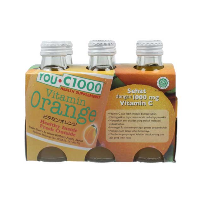 You C1000 Health Drink Vitamin Orange Liquid Botol 140ml