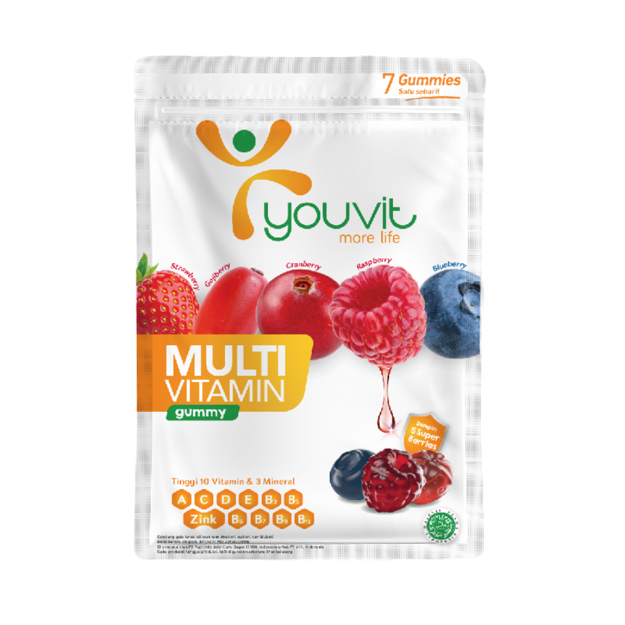 Youvit Multivitamin Dewasa isi 7 Gummies 1sachets