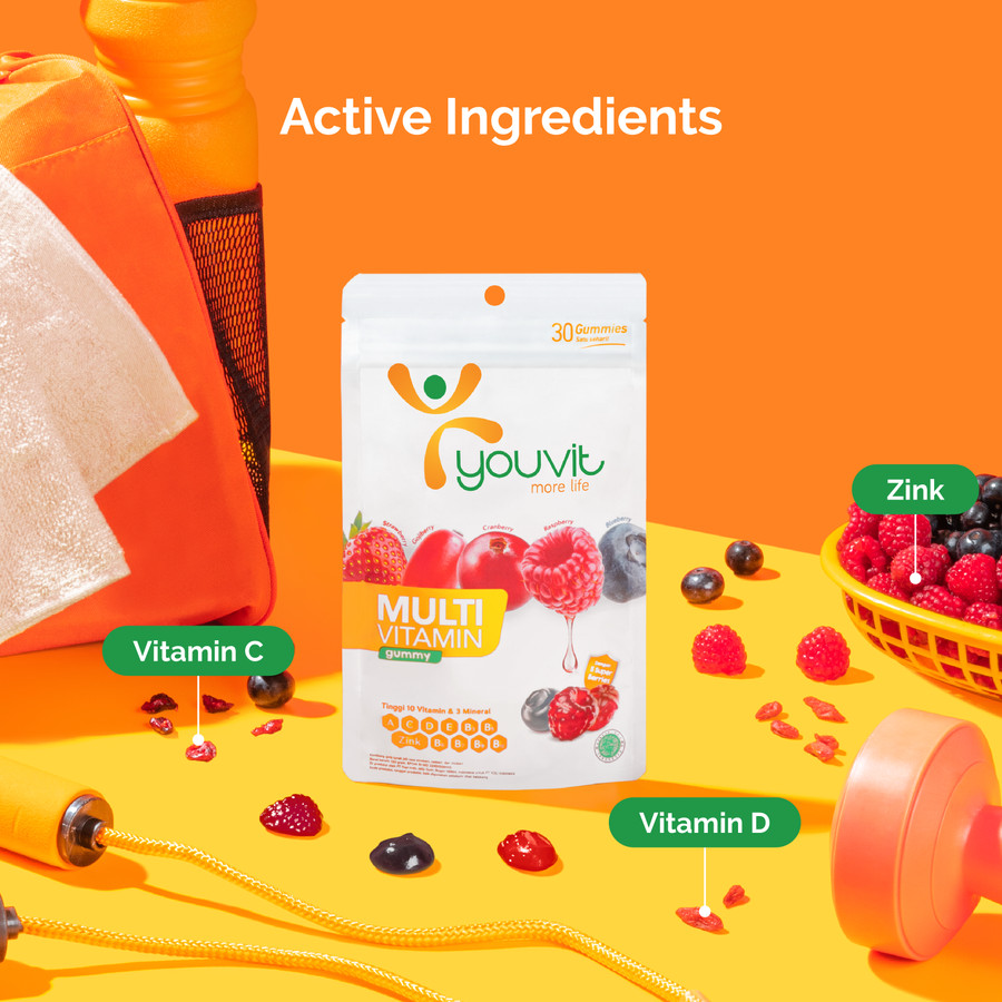 Youvit Multivitamin Dewasa isi 7 Gummies 1sachet