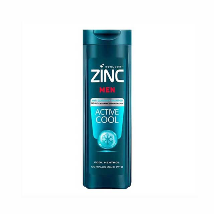 Zinc Shampoo Men Active Cool botol 340ml