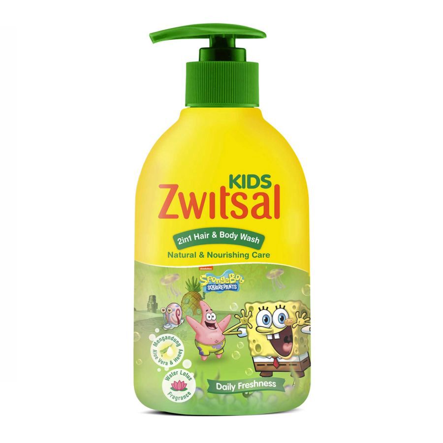 Zwitsal Kids 2in1 Sabun Mandi Cair Anak Natural and Nourish 280ml