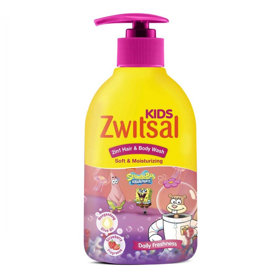 Zwitsal Kids 2in1 Sabun Mandi Cair Anak Soft And Moisturizing 280ml