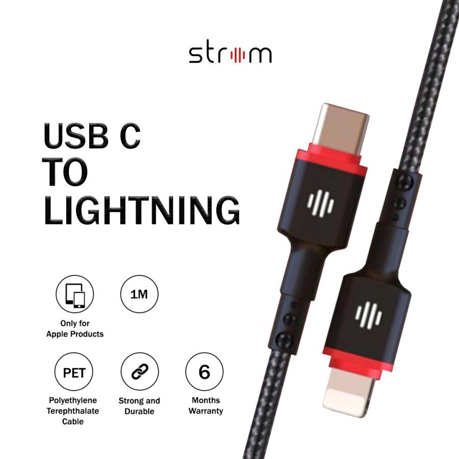 Strom Kabel Fast Charge Type C To Lightning Power Delivery Pd Cable 1M 1pcs