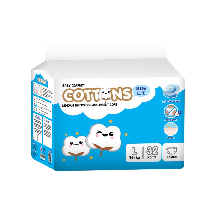 Cottons Baby Ultra Lite L32 Diapers Pants 1packs