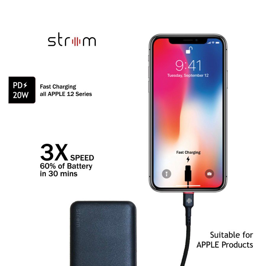 Strom Kabel Fast Charge Type C To Lightning Power Delivery Pd Cable 1M 1pcs