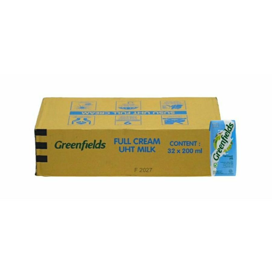 Greenfields Susu UHT Full Cream Milk 200ml 1 Dus 32pcs