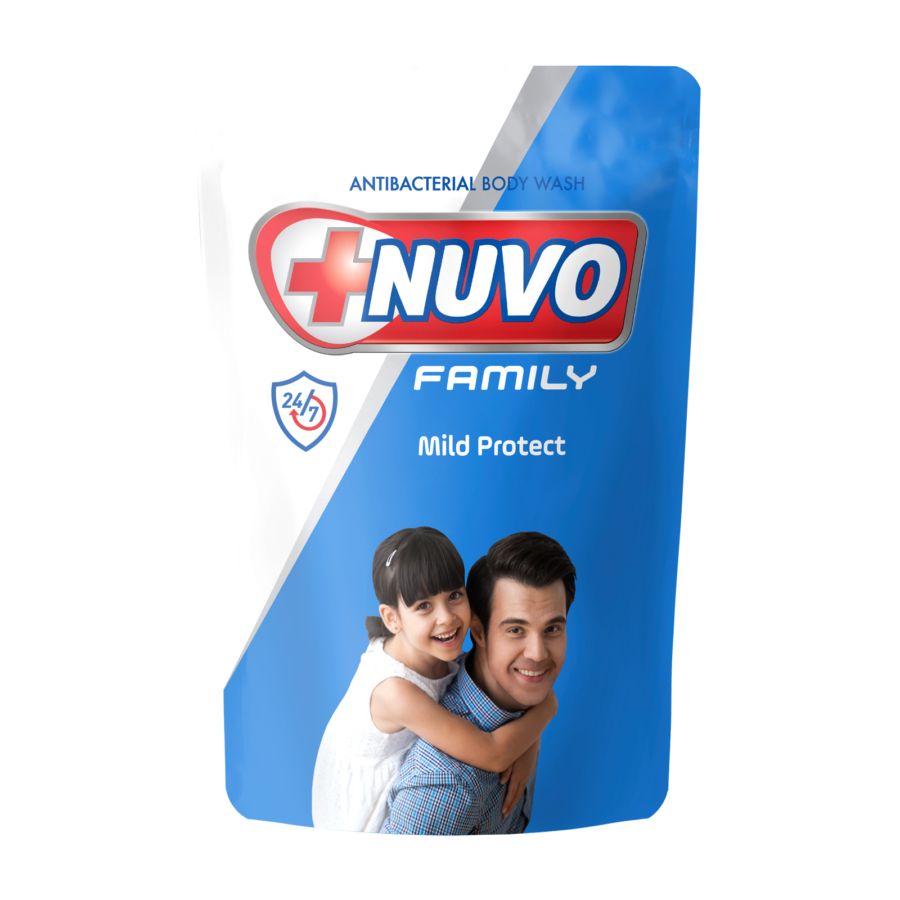 Nuvo Body Foam Caring Putih Pouch/Sabun Mandi 400ml