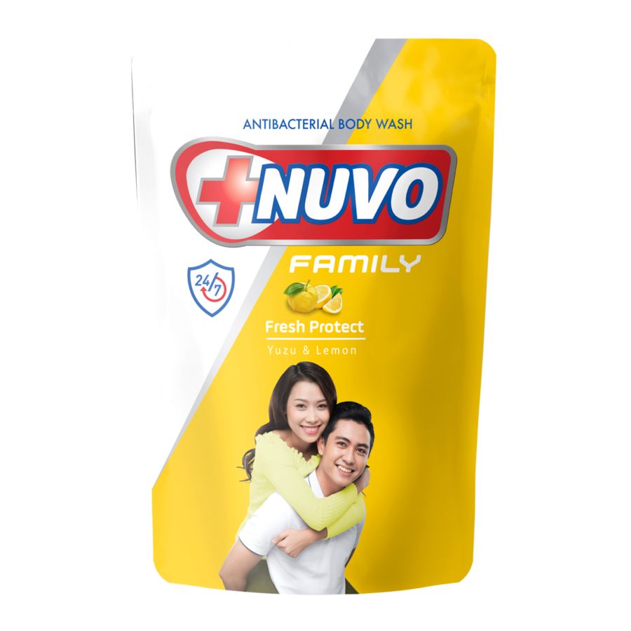 Nuvo Body Wash Fresh Protect Pouch/Sabun Mandi 400ml