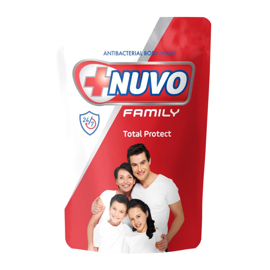 Nuvo Body Foam Classic Merah Pouch/Sabun Mandi 400gram