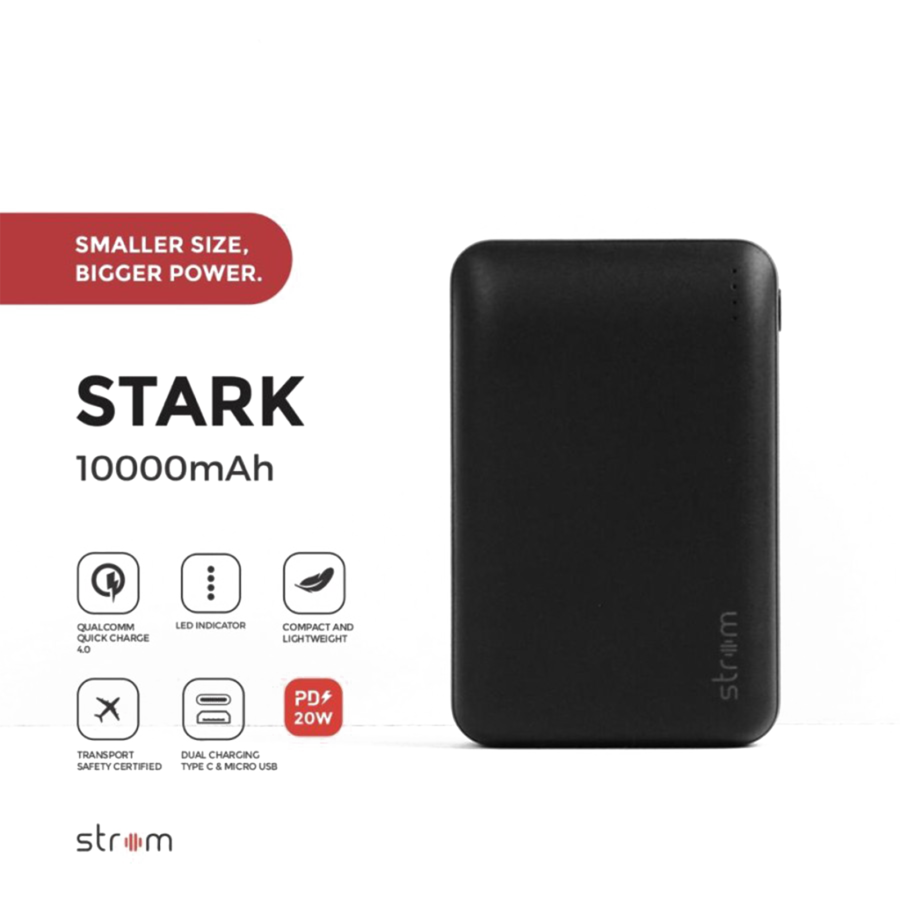 Strom Stark Small Size Power Bank 10000Mah Qc 4.0 Power Delivery
