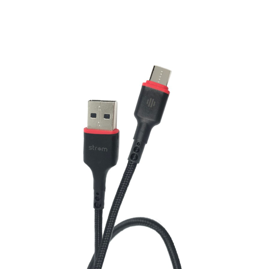 Strom Charger Cable USB Type A to USB Type C 1 M Black 1pcs