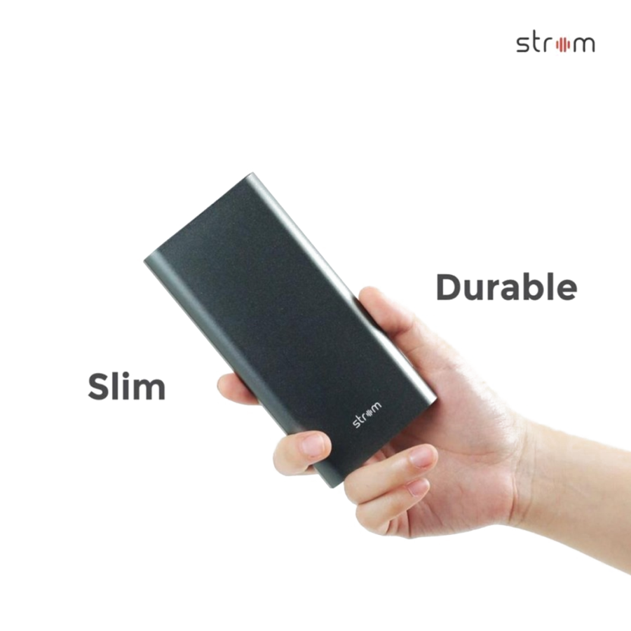 Strom Stal Durable Power Bank 10000Mah Dual Charging Real Capacity 1pcs