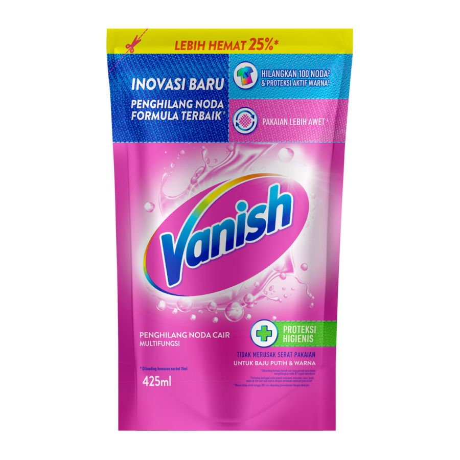 Vanish Pink Cair Pouch - Penghilang Noda Pakaian 425ml