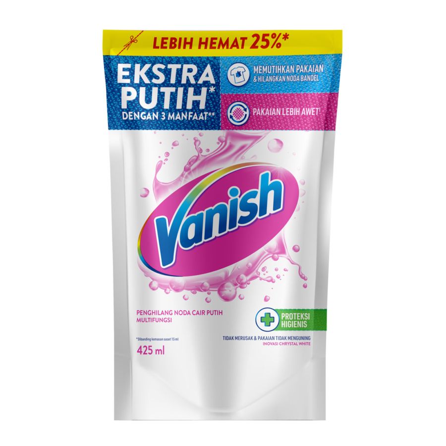 Vanish White Cair Pouch - Penghilang Noda Pakaian 425ml