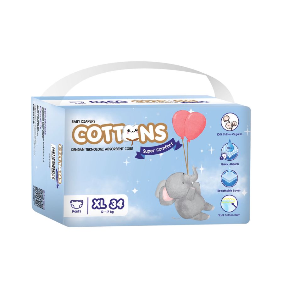 Cottons Baby Super Comfort XL34 Diapers Pants 1packs