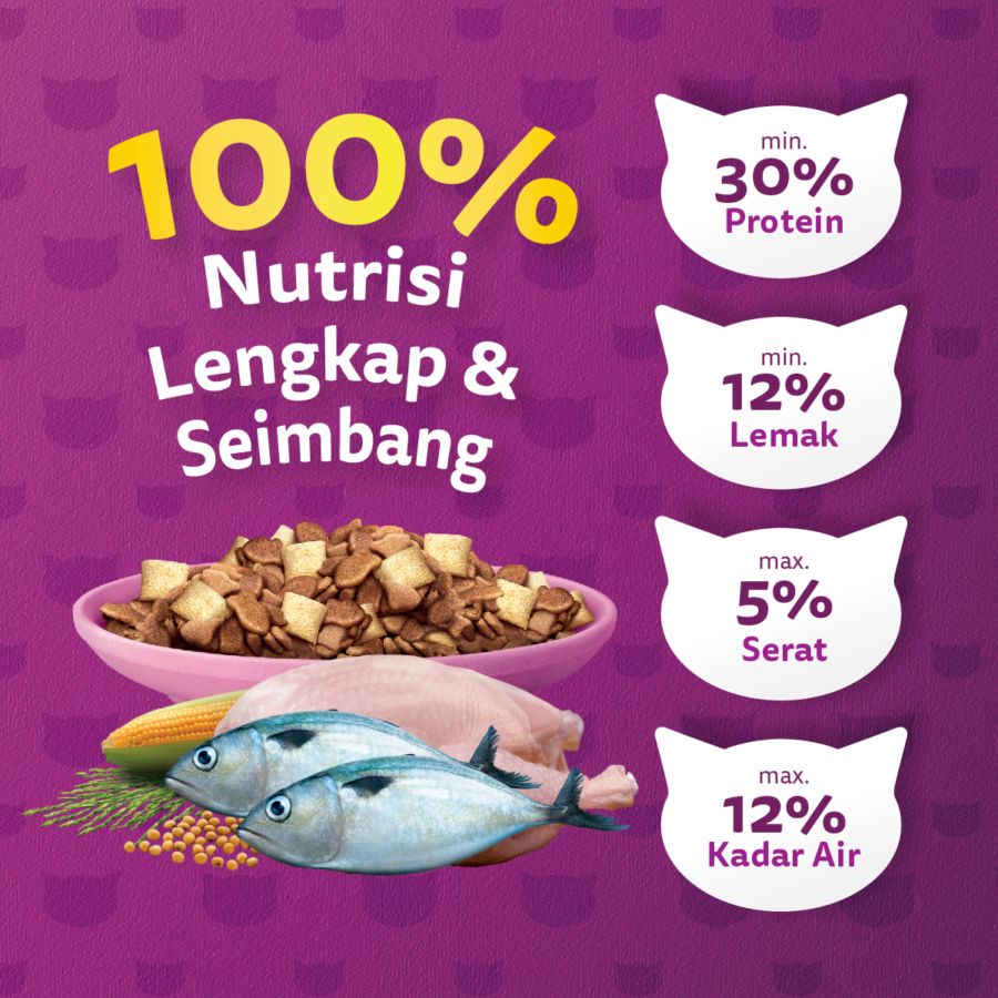 Whiskas Mackerel Junior Makanan Kucing 1100gram