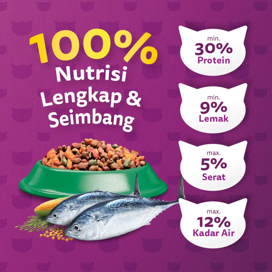 Whiskas Tuna Adult Makanan Kucing Kering 7kg
