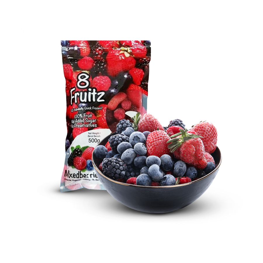 8 Fruitz Mixed Berries Frozen (IQF) 500gram