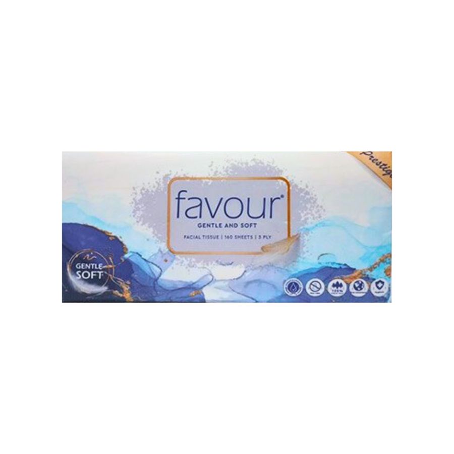 Favour Prestige Gentle and Soft 3 Ply Tisu Wajah 160sheets