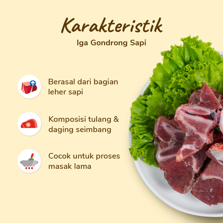 Iga Gondrong Sapi Import 500gram