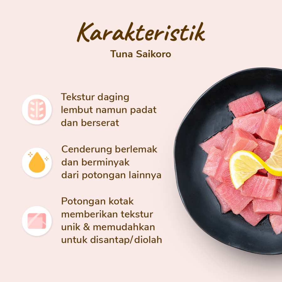 Ikan Tuna Saikoro 500gram