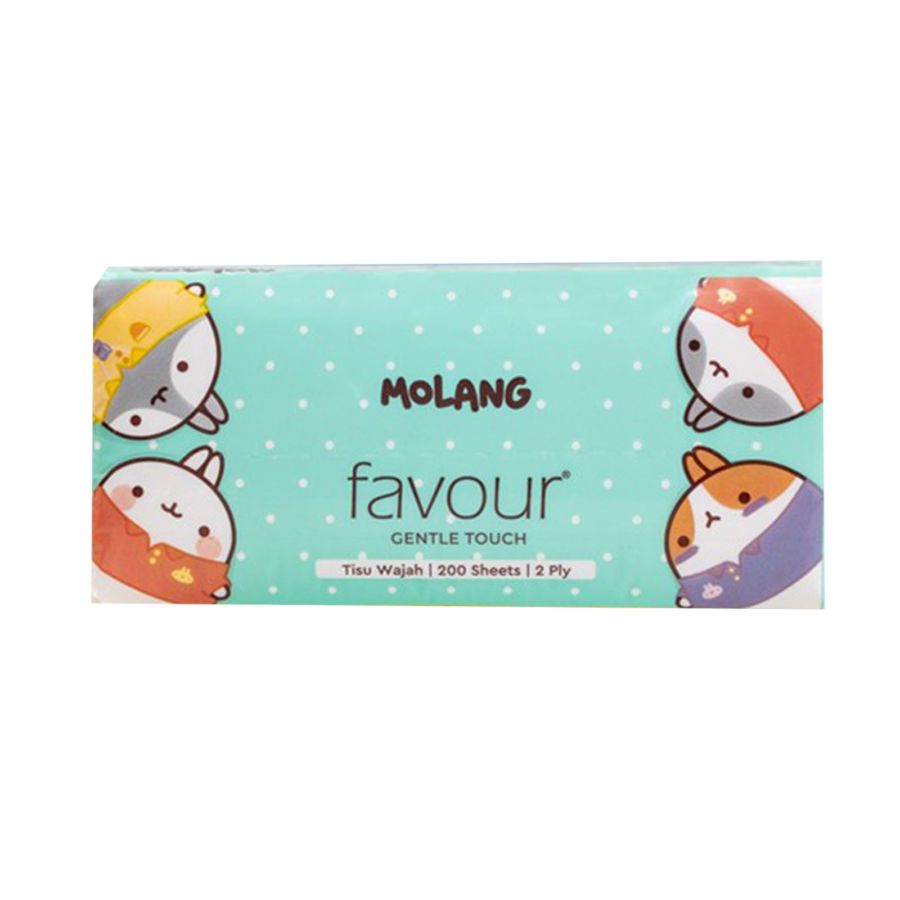 Favour Molang Gentle Touch 2 Ply Tisu Wajah 200sheets