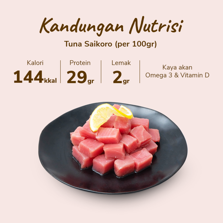 Ikan Tuna Saikoro 500gram