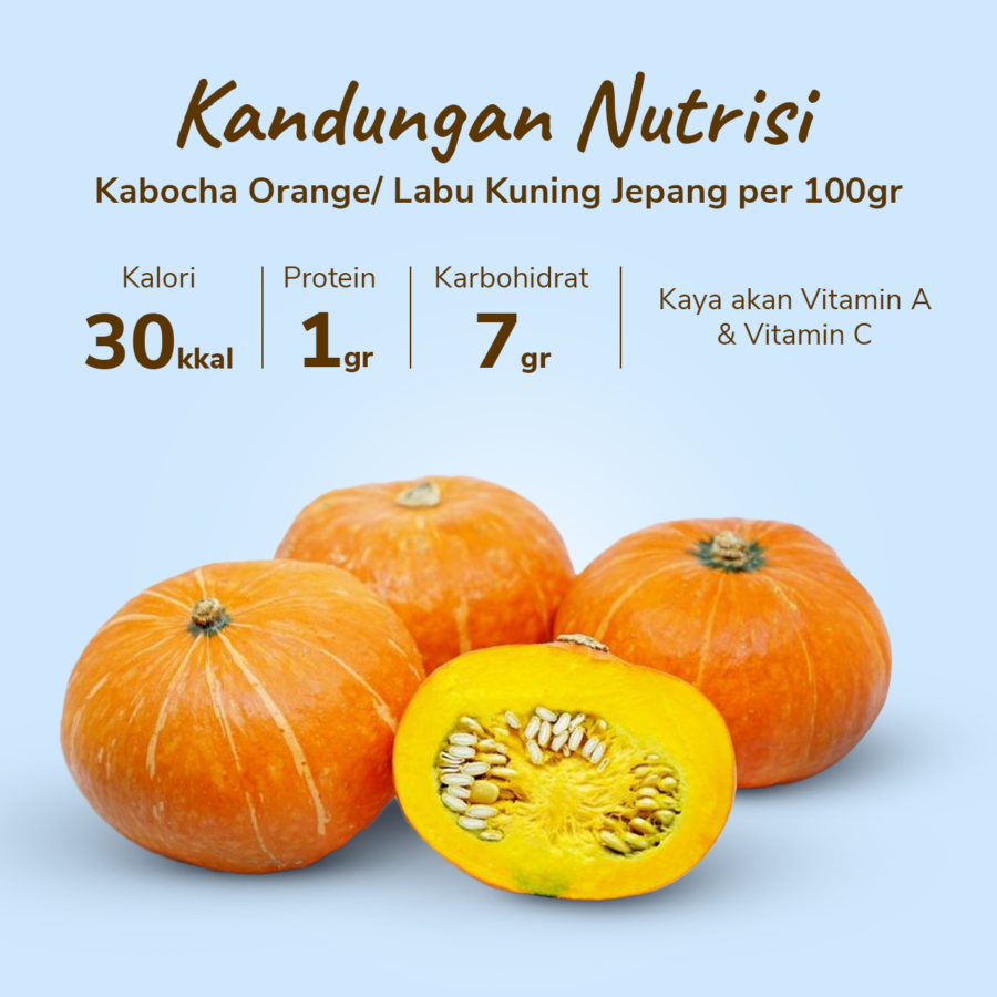 Labu Kabocha Orange Astro Farm 1pcs