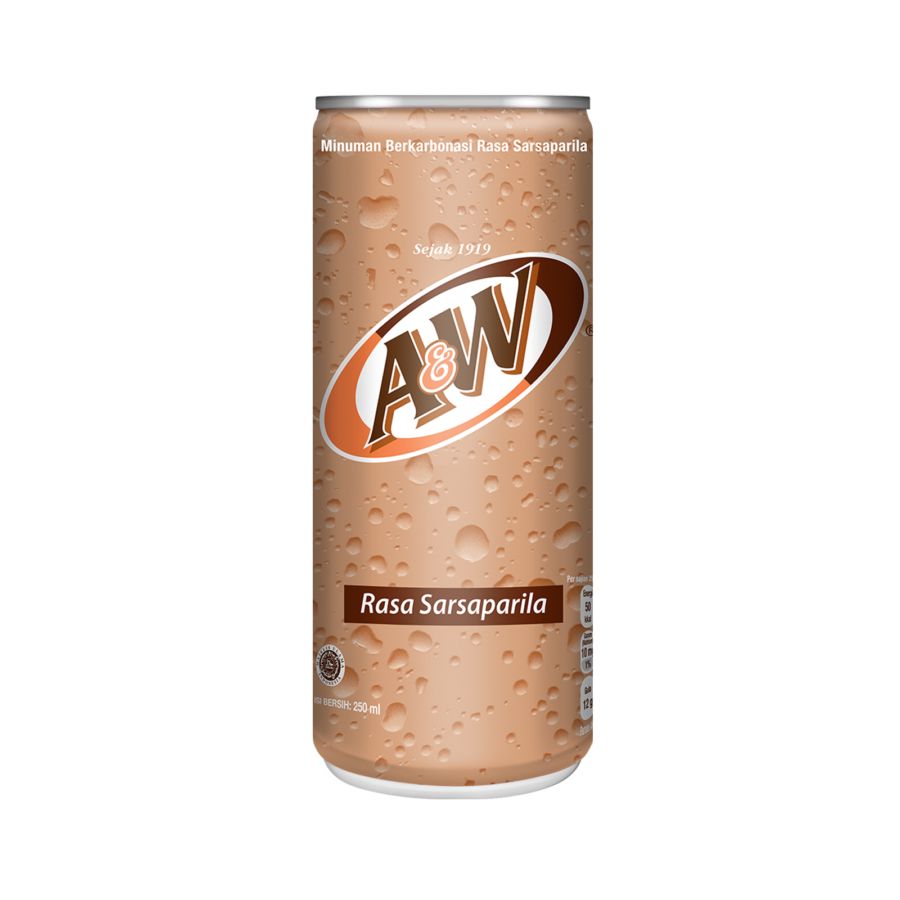 A&W Rasa Sarsaparila Can/Minuman Soda 250ml