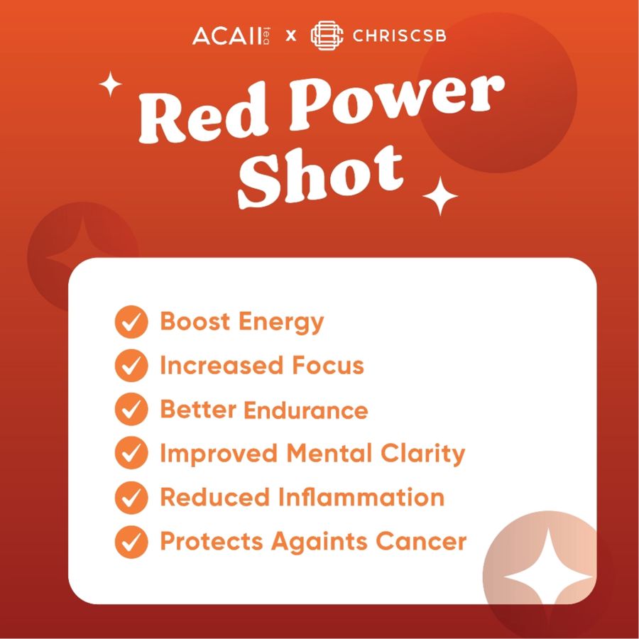 Acaii Tea x CSB Red Power Shot 140ml