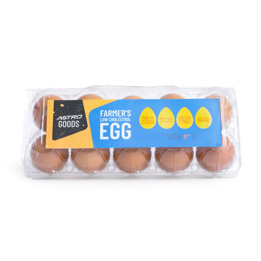 Farmer's Low Cholestrol Eggs - Astro Goods/Telur/Telor 10pcs