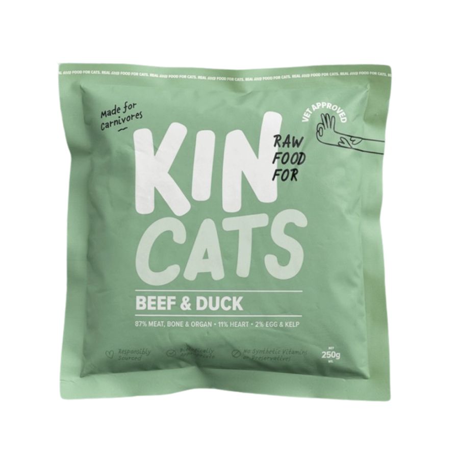 Kin Raw Beef & Duck Makanan Kucing 250gram
